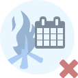 The use of fire is prohibited from June 1 to October 15 (including barbecues).